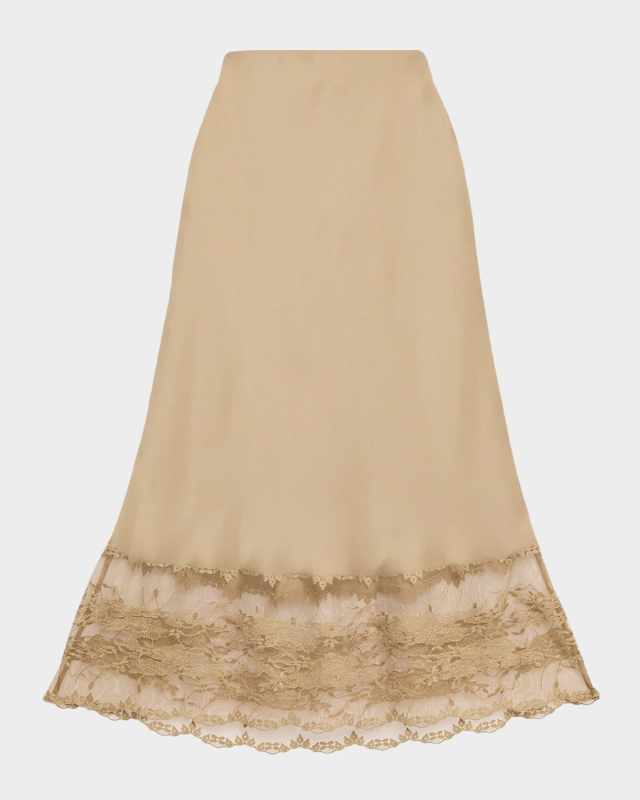 Blake Satin Lace Slip Skirt